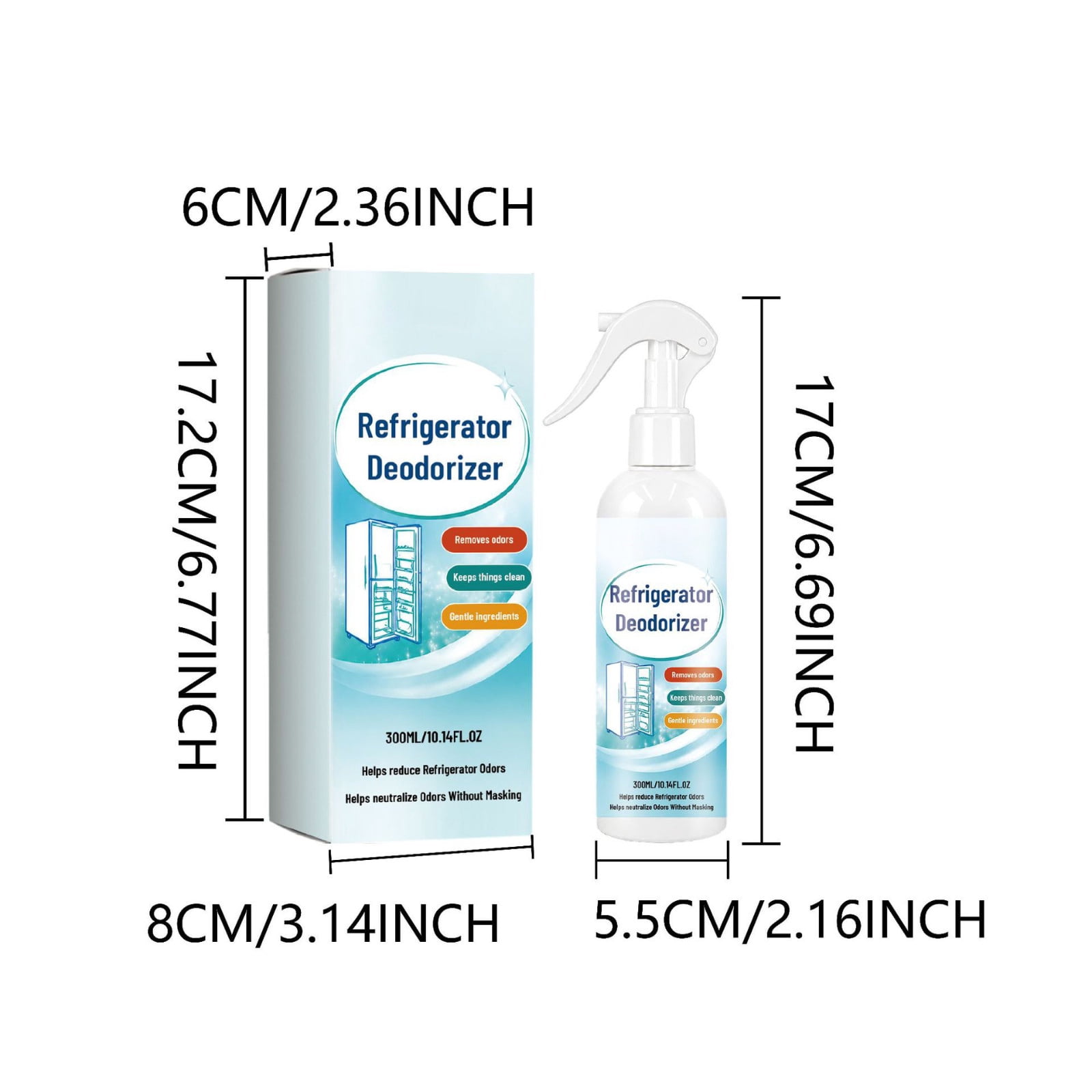 300ml Refrigerator Deodorizer Spray – details