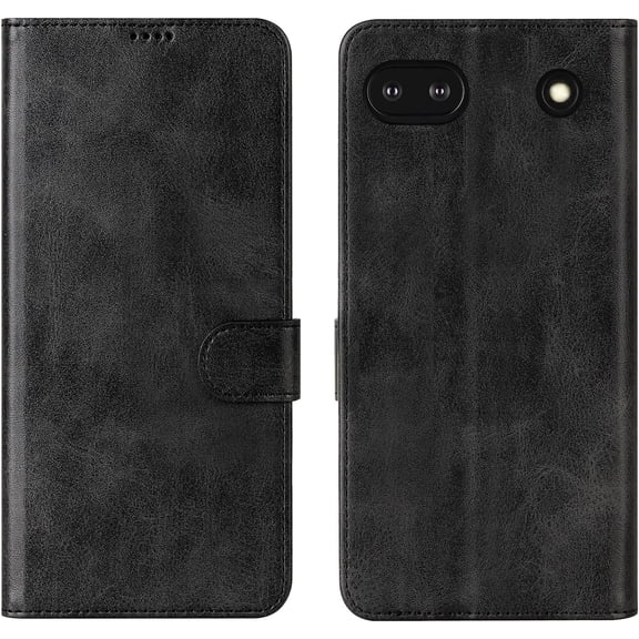 Case for Google Pixel 6a (2022) 6.1 Inches, Wallet Flip Cover [RFID Blocking] [3 Card Slots 1 Money Pocket] [Magnetic Closure] [Stand Kickstand] PU Leather Shockproof Folio Phone Case - Black
