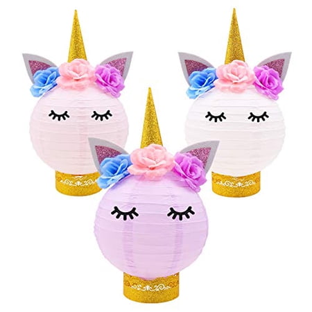 Decorations De Fete Licorne Centre De Table Licorne Lanternes En Papier Idees De Bricolage Pour Fete Prenatale Fete D Anniversaire Walmart Canada