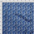 thumbnail image 3 of oneOone Cotton Silk Blue Fabric Crocodile Animal Skin Craft Projects Decor Fabric Printed By The Yard 42 Inch Wide, 3 of 4