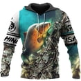 thumbnail image 2 of Nueva sudadera con capucha estampada en 3D con diseño de pesca de lucio en aguas profundas para hombres y mujeres, sudadera de moda de gran tamaño para entusiastas de la caza de peces, 2 of 5