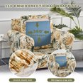 thumbnail image 2 of Eco-Ancheng 2 Piece Sofa Cover Printed Armchair Couch Cover Stretch Sofa Slipcover with Individual Cushion Covers Furniture Protector for Living Room Chairs with Elastic Bottom, Armchair,02, 2 of 7
