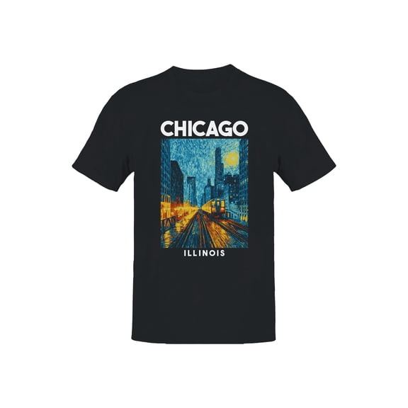 Chicago Graphic Men's Black T-Shirt