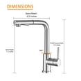 thumbnail image 6 of Brushed Nickel Kitchen Faucets with Pull Down Sprayer, Single Handle Kitchen Sink Faucet with Pull Out Sprayer, 6 of 6