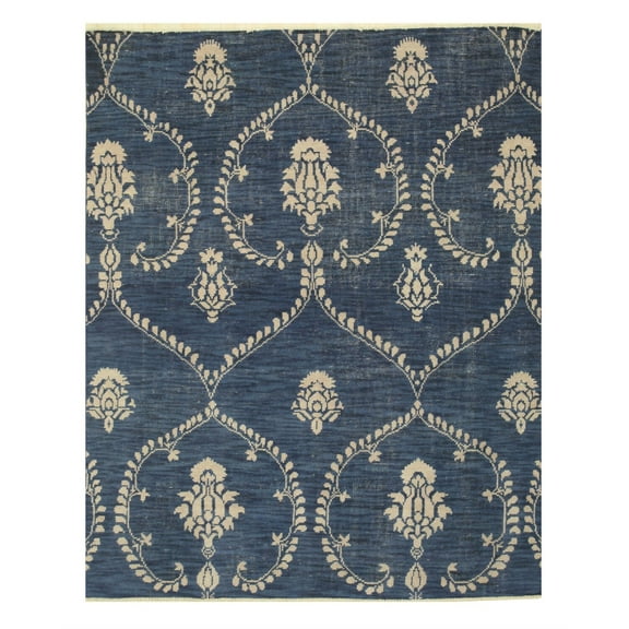 Hand-knotted Wool Blue Traditional Oriental Royal Rug
