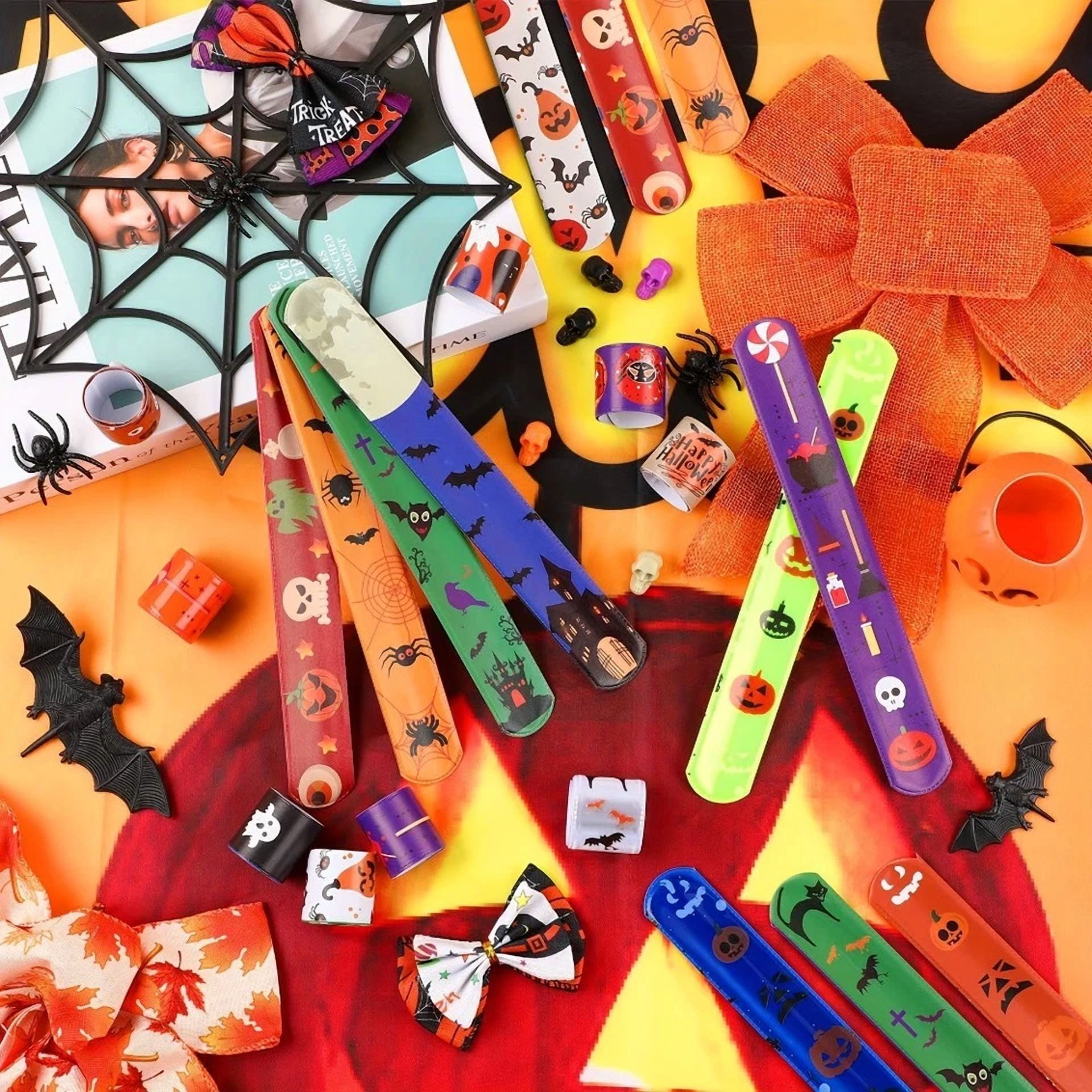 BUTTERFLY- 56Pcs Halloween Party Favors Slap Bracelet Bulk Halloween Toy For Party Supplies