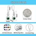 thumbnail image 4 of Dangle Drop CZ Earrings 925 Sterling Silver Infinity Earrings, 6x8mm Teardrop Birthstone Twisted Leverback Earrings Anniversary jewelry Gifts for Women, 4 of 6