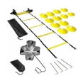 thumbnail image 1 of Apuakthei -Kit de entrenamiento de agilidad y velocidad Escalera de agilidad Escalera de fútbol con 12 peldaños con 12 conos y 4 estacas Equipo de entrenamiento de fútbol Kit de entrenamiento de, 1 of 5