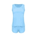 thumbnail image 5 of Hellosay Swimsuit with Shorts for Girls 2 Piece Tankini Ruched Swimwear with Pockets Vacation Bathing Suit Size 5-15, 5 of 7