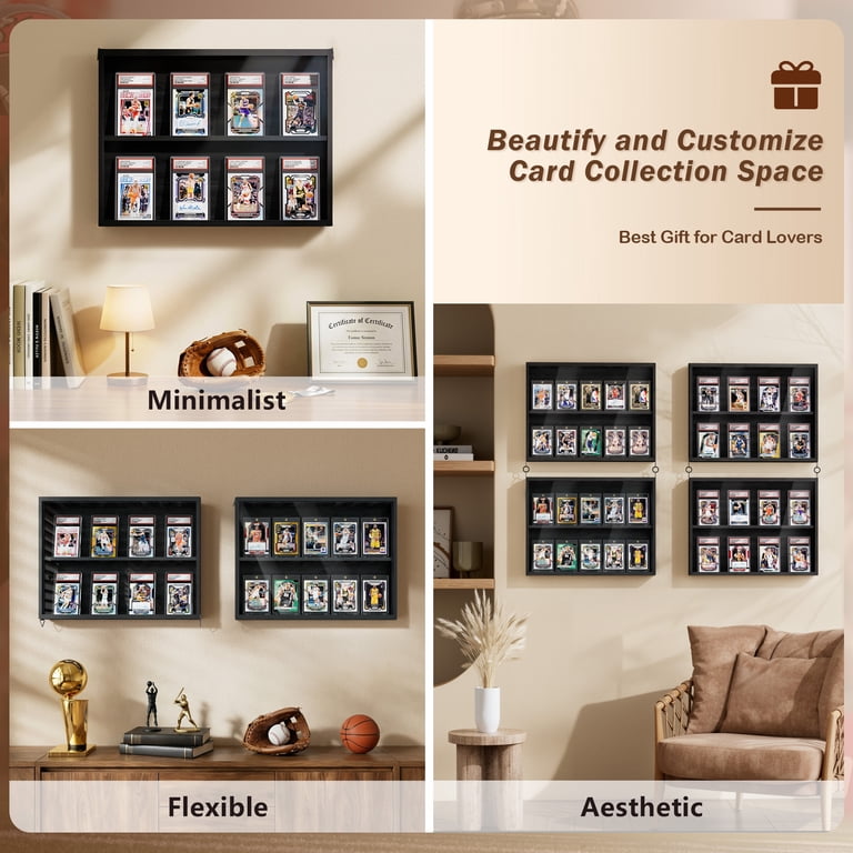 best trading card display case Tabletop /w Standing Legs for it to stand The Display Vault Air Card
