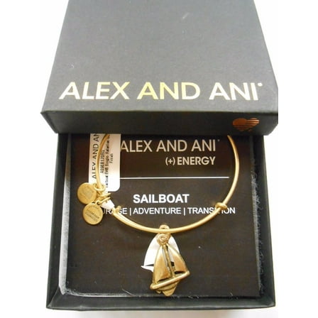Alex And Ani Sailboat Charm Bangle Rafaelian Gold Finish - A09EB170RG