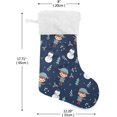 thumbnail image 2 of Coolnut Christmas Stocking Personalized Christmas Snowman Large Candy Stocking Hanging Gift Xmas Stockings Decoration 1 PC for Family Holiday Party Ornaments Decor Fireplace, 2 of 7
