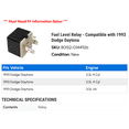 thumbnail image 2 of Fuel Level Relay - Compatible with 1993 Dodge Daytona, 2 of 2