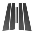thumbnail image 1 of 6 Pzs Recorte de Ventana del Pilar de la Puerta del Automóvil Frontal Trasero Izquierda Derecha para Toyota Crown 2009-2012 Sticker Antirrayaduras Cubierta de Pilares Fibra de Carbono Negra, 1 of 6
