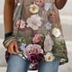 thumbnail image 5 of Blusas Fnochy para mujer, elegantes, informales, de verano, gran liquidación, con estampado floral, manga corta, cuello en V, camisas y tops finos, 5 of 5