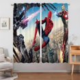 Spider Window Drapes - 4 Piece Curtain Set Includes 2 Tiebacks ...