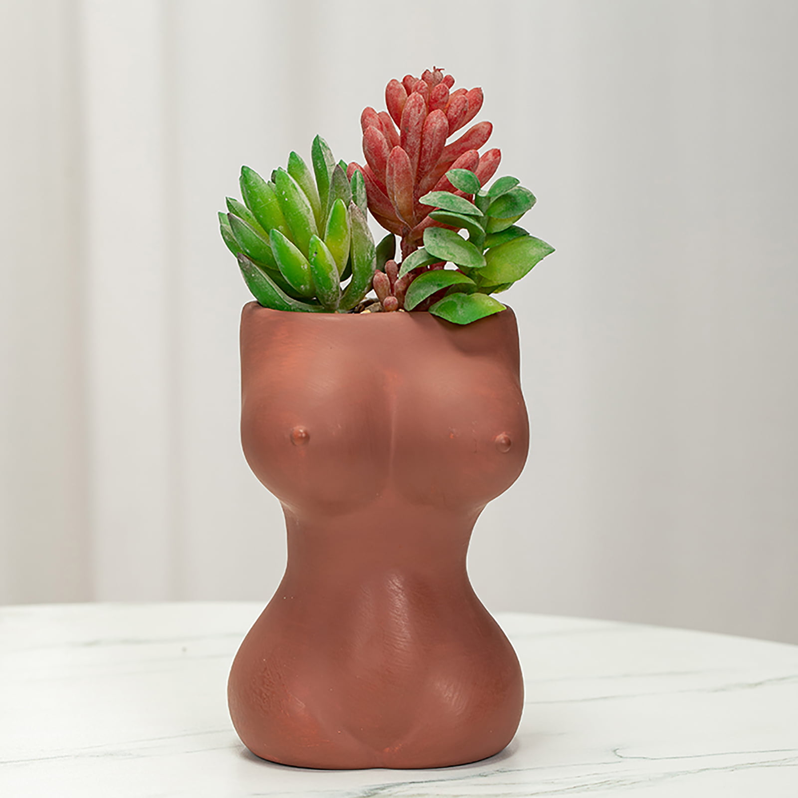Retro Permeable Plant Pot Ceramic Desktop Flower Porcelain Vase Home Decorations 