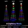 thumbnail image 2 of 3 Pack LED Plug-In Christmas Tree Light Decorations, Multicolor Christmas Decor with Star Toppers, 4ft 5ft 6ft, 2 of 8