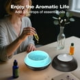 thumbnail image 2 of VAVSEA 500ML Essential Oil Diffuser, Aromatherapy Diffuser for Large Bedroom with Remote Control, 7 Colors Light Humidifier for Home with 3 Timer, Wood Grain, 2 of 8