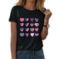 thumbnail image 2 of Duqingm 250th Anniversary Usa Shirt 250th Anniversary America Flag Heart 251 Year Women Girls T-Shirt Black,XL, 2 of 5