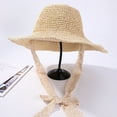 thumbnail image 3 of Cheers.US Womens Straw Sun Hats Wide Brim Foldable Beach Hats UV UPF 50+ Summer Sun Travel Hat for Women, 3 of 7