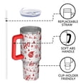 thumbnail image 4 of Christmas 40oz Tumbler– Stainless Steel Insulated Tumbler with Handle and Straw, Large Capacity Travel Cup for Hot & Cold Drinks, 4 of 7