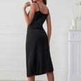 thumbnail image 5 of Simple Solid Color Suspender Skirt Summer Long Sleeveless Sexy Backless Skirt Dress, 5 of 8