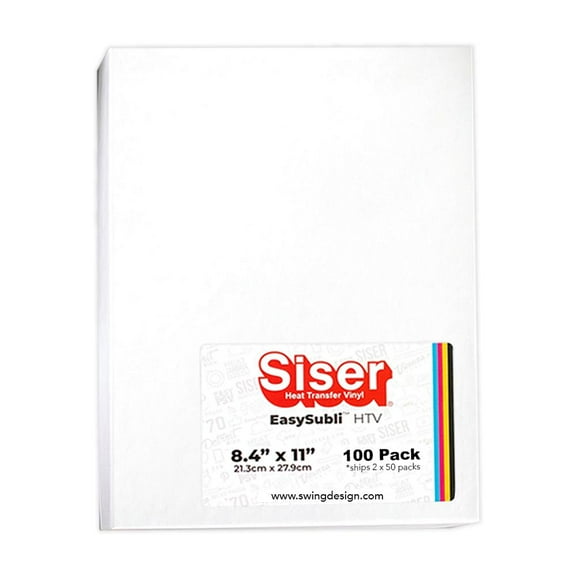 Siser EasySubli Sublimation Heat Transfer Vinyl 8.4" x 11" - 100 Pack