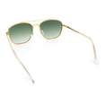 thumbnail image 7 of Mens Classic Double Bridge Rectangular Metal Rim Mobster Sunglasses Gold - Green, 7 of 7
