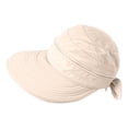 thumbnail image 6 of WCJM Lightweight Straw Visor Hat for Women 2 Way Wear Zipper Off Crown Sun Cap Foldable for Travel Outdoor Beach Holiday, 6 of 6