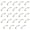 16 Gauge (1.2mm), variant on Lot of 24 Eyebrow Lip Piercing Curved Spike Barbells - 14G or 16G