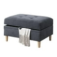 thumbnail image 4 of Poundex Furniture Chenille 3 piece Sectional in Charcoal Color, 4 of 7