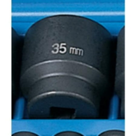 2in Drive Metric Impact Socket - Grey Pneumatic 2035M 1/2