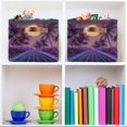 thumbnail image 6 of Yayeee Canvas Storage Basket with Handles for Shelves Fabric Bins Closet Organizer, Night Purple Road, 6 of 8