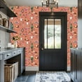 thumbnail image 3 of Peel and Stick Wallpaper Western Cowgirl Floral Boots Cowboy Hats Skull Cactus Coral Wall Mural 17.7in x 9.8ft Self Adhesive Removable Wall Paper Renter Friendly Wallpaper for Nursery Cabinets, 3 of 8