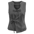 thumbnail image 6 of SwiftWear Women's Bow Front Tie Cute Tank Tops Cotton Linen Cami Sleeveless Summer Tops Casual Everyday Outfits​, 6 of 6