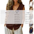 thumbnail image 6 of New Women’s Button down Vest Cotton Linen V Neck Sleeveless Shirts Casual Loose Summer Casual Jacket Waistcoat Black M, 6 of 6