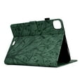 thumbnail image 3 of Case for iPad Pro 11" 2022/2021/2020/2018, for iPad Air 11" 2024 Case, Embossed Tree Pattern PU Leather Book Style Smart Auto Wake/Sleep Cover Card Slots Flip Stand Case for iPad Air 5/Air 4, Green, 3 of 9
