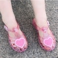 thumbnail image 7 of 5-6 Years Flats Mary Jane Dance Party Sandals Cosplay Shoes for Little Girls Toddler Shoes Baby Girls Cute Fruit Jelly Colors Hollow Out Non-slip Soft Sole Beach Roman Sandals Pink, 7 of 7