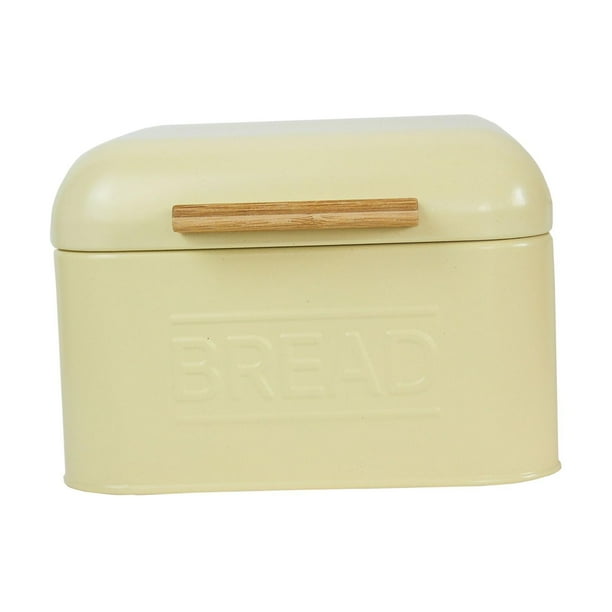 Caja para almacenar pan, panera de encimera, panera multiusos de encimera, amarillo claro