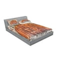 thumbnail image 2 of Ambesonne Rustic Fitted Sheet & Pillow Sham Set, Door Vintage, Queen, Grey Orange, 2 of 2