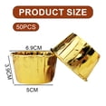 thumbnail image 2 of Cupcake cups, disposable aluminum foil muffin liners, gold cupcake baking cups, aluminum cupcake top pansgolden, 2 of 5