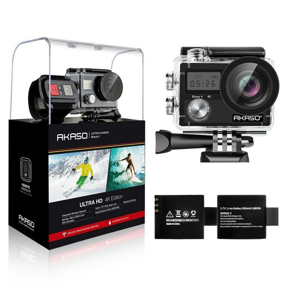 AKASO Brave 4 Sports Action Camera Ultra HD WiFi 4K 20MP Underwater