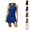 Blue, variant on Tennis Dress Golf Dresses for Women with Shorts and Pockets Side Slit Lace Up Padded Workout Dress Athletic Dresses