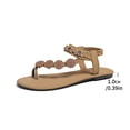 thumbnail image 5 of BRGZLK Women 's Summer Sandals Casual Outerwear Comfortable Bohemia Beach Flat Sandals Open Toe Ankle Crystal Gladiator Shoes, 5 of 7