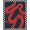 Red Black White, Pattern 4, variant on Design&I 8'x10' Washable Area Rug Checkered Grid Border Bold Track Loops Car Interlocking Stripes Playful for King Size Bedroom, Under Bed, Sleek Flatweave Pet Friendly