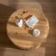 thumbnail image 2 of Retro Fashion Style Cylindrical Coffee Table with Vertical Texture Relief Design,Suitable for Living Room,Office,and Dining Room, Length 31.5", 2 of 4