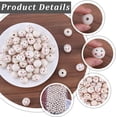 thumbnail image 6 of 100PCS 5 Styles Face Wooden Beads 20MM Large Round Natural Large Bulk Face Head Beads Spacer 5MM Hole Ball for Jewelry Making DIY Craft Christmas Garland Project Festival, 6 of 9
