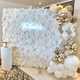 thumbnail image 4 of Muro De Flores Artificiales Premium  Caja 8pz Nieve DECO  PVC Nieve, 4 of 4