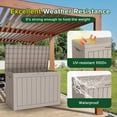 thumbnail image 6 of 45 Gallon Resin Deck Box, Lockable Patio Outdoor Storage Box for Furniture, Garden Tools and Tools Storage, Waterproof Outside Storage Boxes（Grey）, 6 of 8